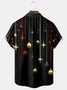 Royaura® Christmas Ribbons Print Casual Stylish Hawaiian Shirt Summer Shirts Pocket Short Sleeve Shirt Big Tall
