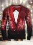 Royaura® Men's Retro Christmas Funny Clothing Print Crew Neck Long Sleeve Sweatshirt Big & Tall
