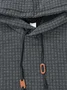 Royaura® Men's Plaid Textured Drawstring Hooded Sweatshirt Big & Tall