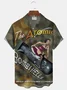 Royaura® Men's Vintage Pin-Up Girl Print Button Pocket Short Sleeve Shirt Big & Tall