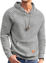 Royaura® Basic Solid Color Print Men's Zipper Long Sleeve Hoodies Big & Tall