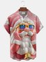Royaura® Christmas Cartoon 3D Print Men's Button Pocket Short Sleeve Shirt Big & Tall