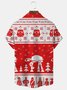 Royaura® Christmas Geometric Movie Print Men's Button Pocket Short Sleeve Shirt Big & Tall