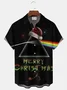 Royaura® Big & Tall Band Rock and Christmas Print Button Pocket Short Sleeve Shirt