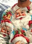 Royaura® Men's Christmas Santa Claus Print Crew Neck Sweatshirt Big & Tall