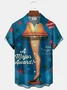 Royaura® Christmas Movie Print Men's Button Pocket Short Sleeve Shirt Big & Tall