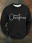 Royaura® Christmas Cross Faith Men's Crew Neck Long Sleeve Sweatshirt Big & Tall