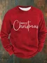 Royaura® Christmas Cross Faith Men's Crew Neck Long Sleeve Sweatshirt Big & Tall