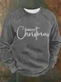 Royaura® Christmas Cross Faith Men's Crew Neck Long Sleeve Sweatshirt Big & Tall