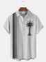 Royaura® Christmas Striped Coconut Tree Print Men's Button Pocket Short-Sleeve Shirt Big & Tall