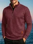 Royaura® Warm Men's Stand Collar Zipper Long Sleeve Sweatshirt Big & Tall