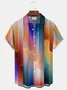 Royaura® Gradient Art Print Men's Button Pocket Short-Sleeve Shirt Big & Tall