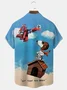 Royaura® Cartoon Print Men's Button Pocket Short-Sleeve Shirt Big & Tall