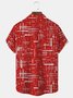 Royaura® Retro Art Striped Print Men's Button Pocket Short-Sleeve Hawaiian Shirt Big & Tall