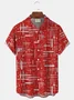 Royaura® Retro Art Striped Print Men's Button Pocket Short-Sleeve Hawaiian Shirt Big & Tall