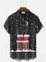Royaura® Funny Christmas shirts Snowflake Christmas chimney print men's button Hawaiian short-sleeved shirt Big & Tall
