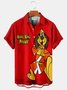 Royaura® Fun Cartoon Dog Print Men's Button Pocket Short-Sleeve Hawaiian Shirt Big & Tall