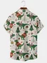 Royaura® Retro Holiday Christmas Dinosaur Print Men's Button Pocket Short Sleeve Shirt Big & Tall