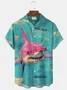 Royaura® Shark Art Print Men's Button Pocket Short-Sleeve Shirt Big & Tall