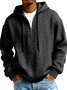 Royaura® Jacquard Men's Zipper Hooded Sweatshirt Big & Tall