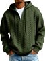 Royaura® Jacquard Men's Zipper Hooded Sweatshirt Big & Tall