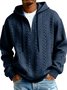 Royaura® Jacquard Men's Zipper Hooded Sweatshirt Big & Tall