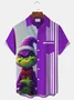 Royaura® Funny Christmas shirts Fun Cartoon Print Men's Button Pocket Short-Sleeve Hawaiian Big & Tall