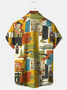 Royaura® Men's Vintage Atomic Little Boy Life Print Retro Short Sleeve Shirt Big & Tall