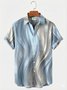 Royaura® Retro Gradient Art Print Men's Button-Down Short-Sleeve Hawaiian Shirt Big & Tall