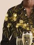 Royaura® Holiday Happy New Year Champagne Print Men's Button-Up Long-Sleeve Hawaiian Shirt Big & Tall