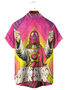 Royaura® Men's Valentine's Day Jesus Superstar Print Retro Short Sleeve Shirt Big & Tall