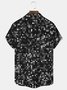 Royaura® Retro Geometric Print Men's Button-Down Short-Sleeved Hawaiian Shirt Big & Tall