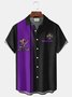 Royaura® Mardi Gras Carnival Clown Print Men's Button-Down Short-Sleeve Holiday Shirt Big & Tall