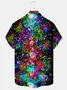 Royaura® Retro Colorful Bubbles Print Men's Button-Down Short-Sleeved Hawaiian Shirt Big & Tall