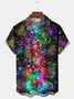 Royaura® Retro Colorful Bubbles Print Men's Button-Down Short-Sleeved Hawaiian Shirt Big & Tall