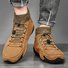Men's Suede Socks Leather Ankle Boots Elastic Band Plus size  footwear