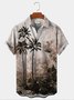 Royaura Men Vacation Beach Hawaiian Shirts Coconut Tree Gradient Art  Holiday Shirts