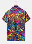 Printed Ombre Shirt Collar Shirts & Tops