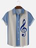 Men's Stitching Color Short Sleeve Casual Loose Shirt
