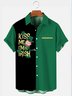Men's Casual St. Patrick's Day Creative Design Short Sleeve Shirt With Pockets