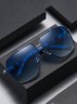 Men's Polarized Two Tone Large Frame Spring Sunglasses