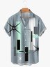 Men's Geometric Atomic Casual Breathable Print Short Sleeve Shirt