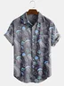 Men's Casual Jellyfish Print Short Sleeve Hawaiian Shirt