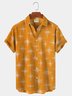 Men's Vintage Casual Shirts Geometric Art Plus Size Wrinkle Free Tops
