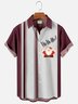 Men's Vintage Bowling Hawaiian Christmas Short Sleeve Shirt