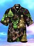 Men's Christmas Shirts Christmas Tree Star Elk Gradient Wrinkle Free Plus Size Tops