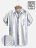 Men's Tie Dye Gradient Hawaiian Short Sleeve Seersucker Wrinkle Free Shirt