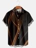 Royaura Men's Vintage Gradient Striped Short Sleeve Shirts Tuckless Big and Tall Shirts