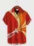Royaura Men's Vintage Cool Jazz Horn Blast Print Aloha Jazz Shirt Breathable Big and Tall Shirts