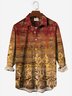 Textured Men's Flame Plus Size Vintage Shirt